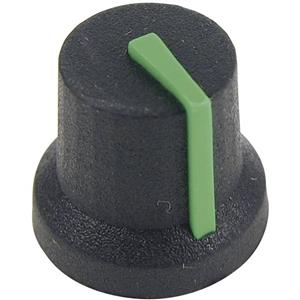 cliff CL170847CR Draaiknop Zwart, Groen (Ø x h) 16.8 mm x 14.5 mm 1 stuk(s)