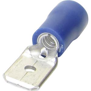 trucomponents TRU COMPONENTS 1583060 Platte stekker (male) Insteekbreedte: 6.30 mm Insteekdikte: 0.80 mm 180 ° Deels geïsoleerd Blauw 1 stuk(s)