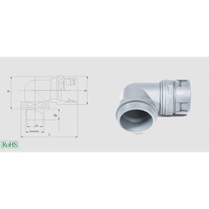 helukabel 94203 HSSV 90° M25 NW21/23 GR Slangbevestiging Grijs M25 90° 1 stuk(s)