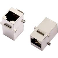 Encitech RJ45-Steckverbinder CAT 5e Doppelkupplung 3101-CAT5e Metall 2101-0115-04 1St.