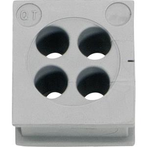 icotek QT 4/3 Kabeldurchführung Klemm-Ø (max.) 3mm Elastomer Grau