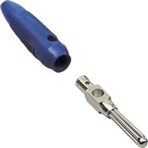 trucomponents TRU COMPONENTS Pluimstekker Stekker, recht Stift-Ø: 4 mm Blauw 1 stuk(s)