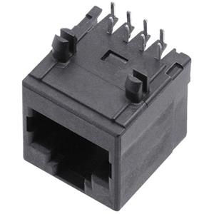 Encitech RJ45 Steckverbinder Buchse, Einbau horizontal RJJU-88-142-E7H-021 Schwarz 3257-0008-02