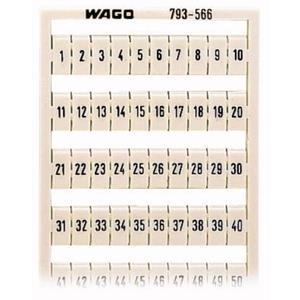 WAGO 793-566 Markeringskaarten Opdruk: 1 - 50 1 stuk(s)
