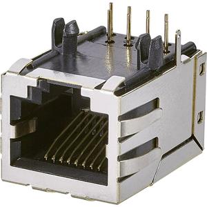 edac A00-108-220-450 Modulaire inbouwbus, 1 poort, Bus, inbouw verticaal Aantal polen: 8P8C Zwart 1 stuk(s)