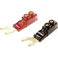 BKL Electronic 0103041 Gabelkabelschuh 16mm² Teilisoliert Schwarz, Rot (transparent) 2St.