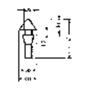 pbfastener PB Fastener 1345-01 Einrastpuffer Schwarz (Ø x H) 15mm x 9.6mm