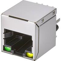 EDAC Modular-Einbaubuchse, 1 Port, CAT 5 Buchse, Einbau vertikal Pole: 8P8C A20-108-223-110 Metall A