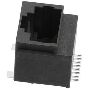 encitech RJJU-88-142-E1V-021 RJ45-connector Bus, inbouw verticaal Zwart 3251-0012-04 1 stuk(s)