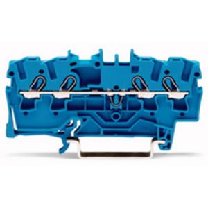 Wago 2002-1404 Doorgangsklem 5.20 mm Veerklem Toewijzing: N Blauw 1 stuk(s)