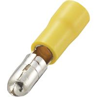 Vogt AG Verbindungstechnik 3922S Rundstecker 4mm² 6mm² Stift-Ø: 5mm Teilisoliert Gelb