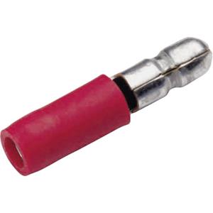 Cimco 180300 Rundstecker 0.50mm² 1mm² Stift-Ø: 4mm Teilisoliert Rot