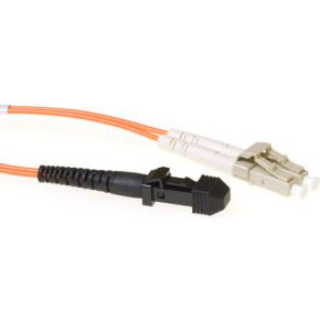 ACT 2 meter LSZH Multimode 62.5/125 OM1 glasvezel patchkabel duplex met MTRJ en LC connectoren