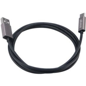 Akasa AK-CBUB32-10GR. Lengte snoer: 1 m, Aansluiting 1: USB A, Aansluiting 2: USB C, USB-versie: 2.0, Geslacht connector: Mannelijk/Mannelijk, Kleur van het product: Grijs