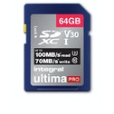 integral UltimaPro - Flashgeheugenkaart - 64 GB - Video Class V30 / UHS Class 3 / Class10 - SDXC UHS-I