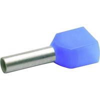 Klauke 87310 Zwillings-Aderendhülse 2.5mm² Teilisoliert Blau 100St.