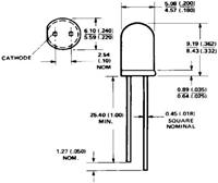 broadcom HLMP-1540 Bedrade LED Groen Rond 3 mm 45 mcd 45 ° 20 mA 2.2 V