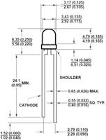 Broadcom HLMP-K155 LED bedrahtet Rot Rund 3mm 3 mcd 45° 1mA 1.6V