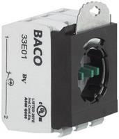 BACO 333E11 Kontaktelement mit Befestigungsadapter 1 Öffner, 1 Schließer tastend 600V