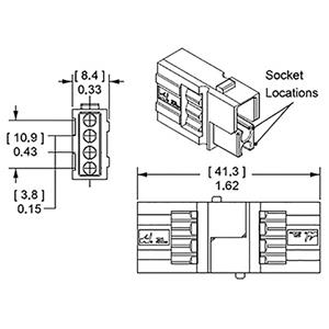 app Hochstrom-Batteriesteckverbinder für 15 - 45A Gelb Inhalt