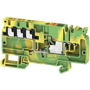 Weidmüller 2464740000 Verdeler-serieklem 8.1 mm Push-In-klem Groen, Geel 20 stuk(s)