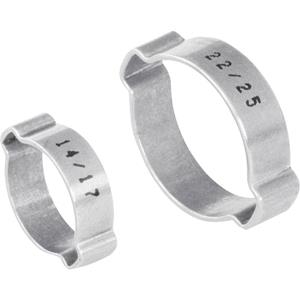 Norma 2-Ohr-Klemme 1107012021 Bündel-Ø-Bereich 18 bis 21mm Silber