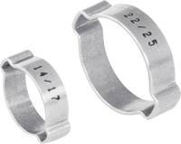 Norma 2-Ohr-Klemme 1107012027 Bündel-Ø-Bereich 23 bis 27mm Silber