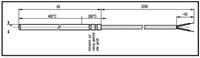 Enda Temperatursensor K1-PT100-6x60-2M Fühler-Typ Pt100 Messbereich Temperatur-50 bis 400°C Kabell