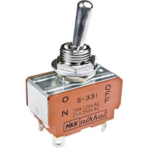 nkkswitches NKK Switches S823 Tuimelschakelaar 125 V/AC 30 A 2x aan/uit/aan Continu/0/continu 1 stuk(s)
