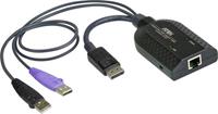 ATEN KVM Adapter [2x USB 2.0 Stecker A, DisplayPort Stecker - 1x RJ45-Buchse] Schwarz