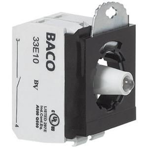 BACO 333ERAGL11 Kontaktelement, LED-Element mit Befestigungsadapter 1 Öffner, 1 Schließer tastend