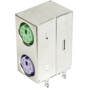 Assmann A-DIO-DP/06 GV Dual poort mini DIN-connector afgeschermd Aantal polen: 6 Inhoud: 1 stuk(s)