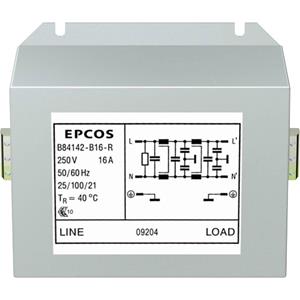 epcos TDK Entstörfilter 250 V/AC 16A (L x B x H) 121 x 86 x 61mm 1St.