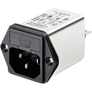 schaffner Netzfilter mit Kaltgerätebuchse, mit Sicherung 250 V/AC 4A 1 mH (B x H) 46mm