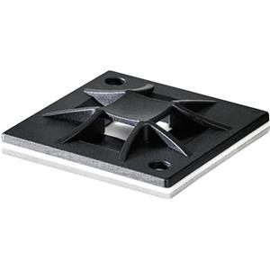 hellermanntyton QM30-PA66-BK-C1 Befestigungssockel schraubbar 4fach einfädeln, halogenfre