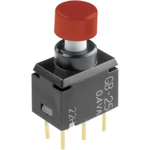 nkkswitches NKK Switches GB25AH GB25AH Druktoets 28 V DC/AC 0.1 A 2x aan/(aan) Moment 1 stuk(s)