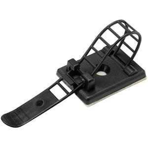 trucomponents TRU COMPONENTS WCT-85 Bevestigingssokkel Zelfklevend, Schroefbaar 1206771 Met bevestigingsbinder Zwart 1 stuk(s)