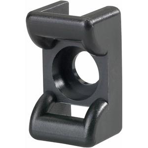 hellermanntyton KR6G5-W-BK-C1 Befestigungssockel schraubbar witterungsstabil, UV-stabilisi