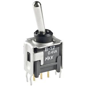 nkkswitches NKK Switches B12AH Tuimelschakelaar 28 V/DC 0.1 A 1x aan/aan Continu 1 stuk(s)