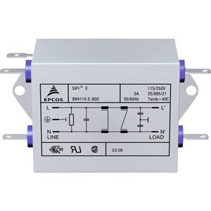 epcos TDK Entstörfilter flammhemmend 250 V/AC 10A 47 µH (L x B x H) 159 x 50.8 x 44.5mm 1St.