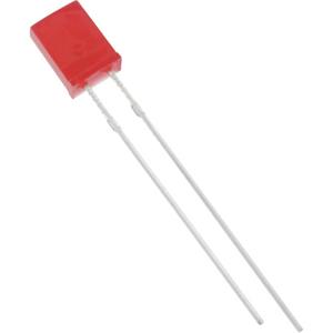 trucomponents TRU COMPONENTS 1577437 Bedrade LED Rood Rechthoekig 2 x 5 mm 8 mcd 180 ° 20 mA