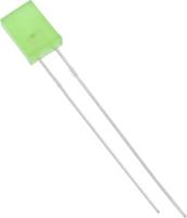 trucomponents TRU COMPONENTS 1577340 Bedrade LED Groen Rechthoekig 2 x 5 mm 15 mcd 180 ° 20 mA