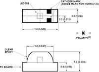Broadcom HSML-C120 SMD-LED 0603 Orange 90 mcd 155° 20mA 1.9V Tape cut