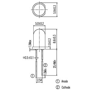 everlightopto Everlight Opto IR 333 IR-emitter 940 nm 20 ° 5 mm Radiaal bedraad