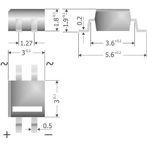 Diotec MYS40 Bruggelijkrichter MicroDIL 80 V 0.5 A Eenfasig
