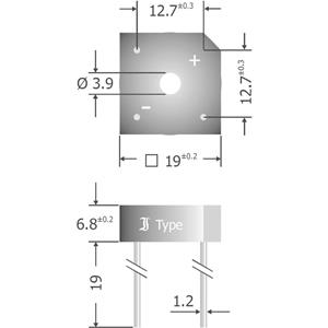 diotec Brückengleichrichter KBPC 800V 8A Einphasig