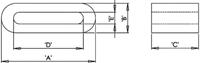 richco RFS2-21-12 Ferrietkern, plat 90 Ω (l x b x h) 33.5 x 12 x 6.5 mm 1 stuk(s)