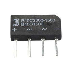 diotec B80C1500A Bruggelijkrichter SIL-4 160 V 2.3 A Eenfasig