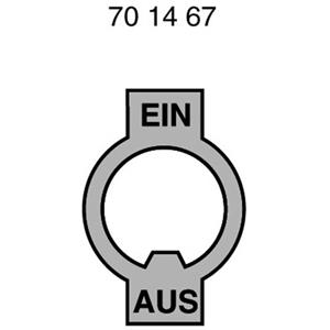 marquardt 240.002.021 Incriptie etiket Opdrukmotief EIN/AUS Metaal 1 stuk(s)