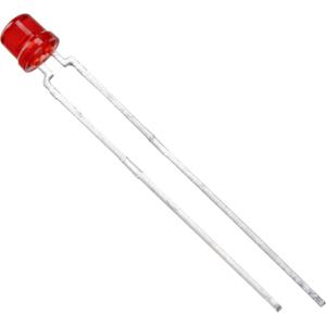 vishay TLVH4200 Bedrade LED Rood Cilindrisch 3 mm 55 mcd 170 ° 30 mA 2.4 V
